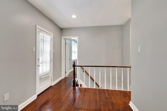 entryway featuring dark hardwood / wood-style flooring