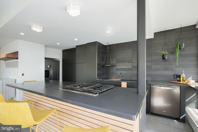 kitchen with appliances with stainless steel finishes