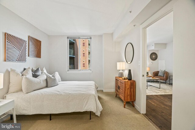 bedroom with carpet floors