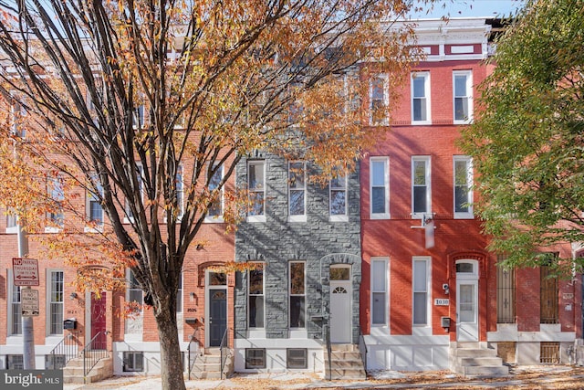 view of front of property with central AC unit