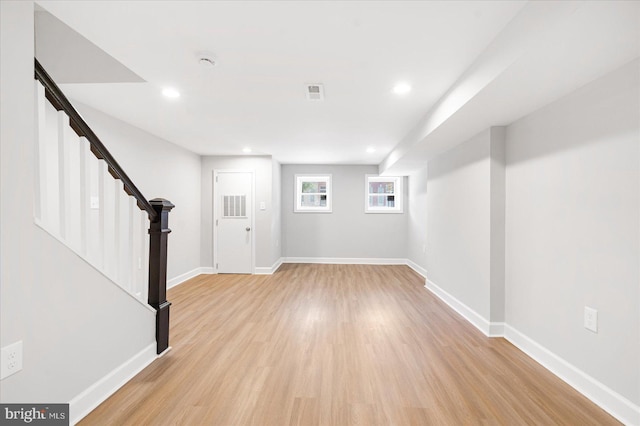 interior space with light wood-type flooring