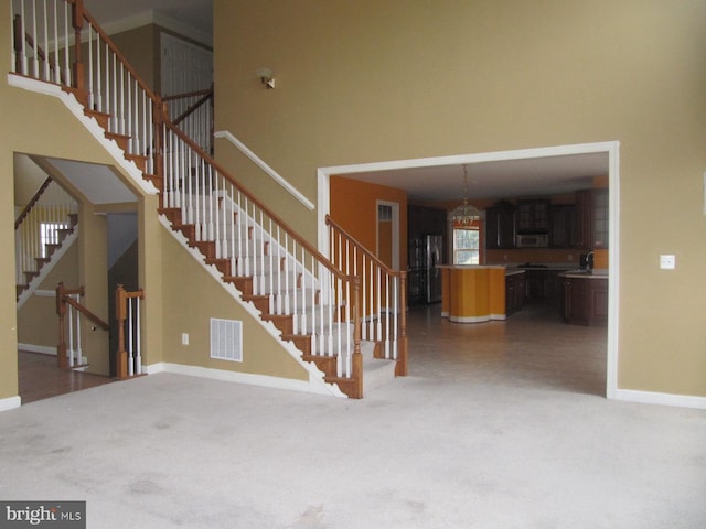 interior space with carpet flooring