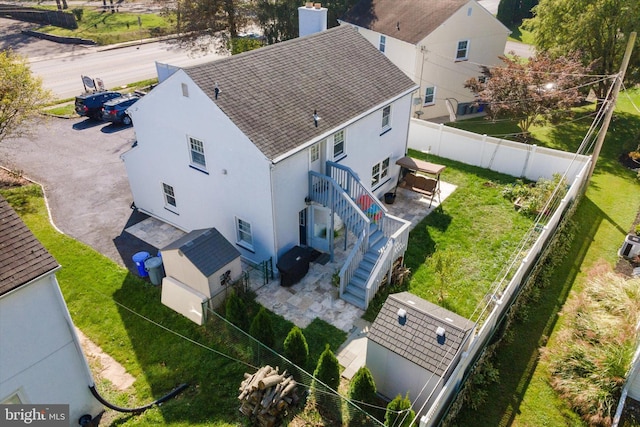 birds eye view of property