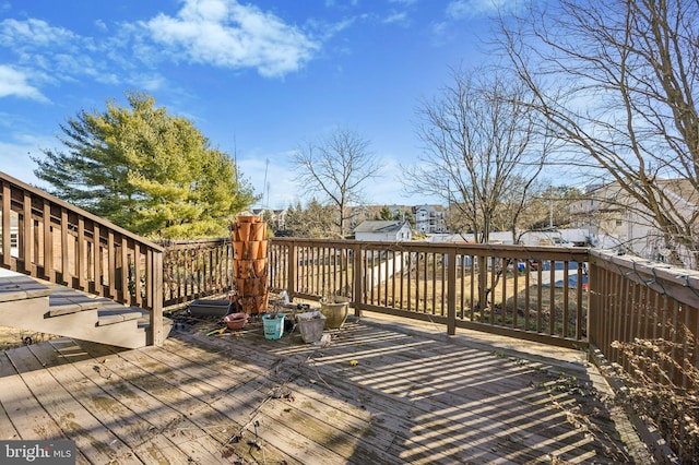 view of wooden terrace