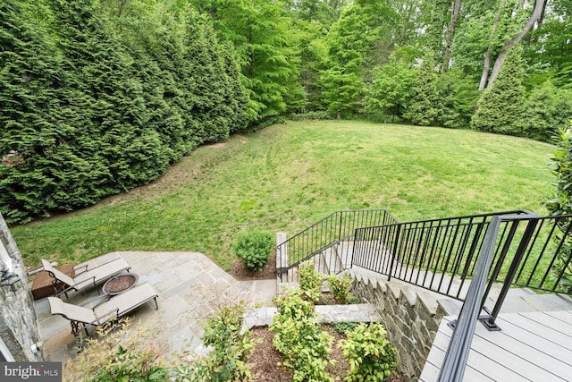 view of yard with a patio