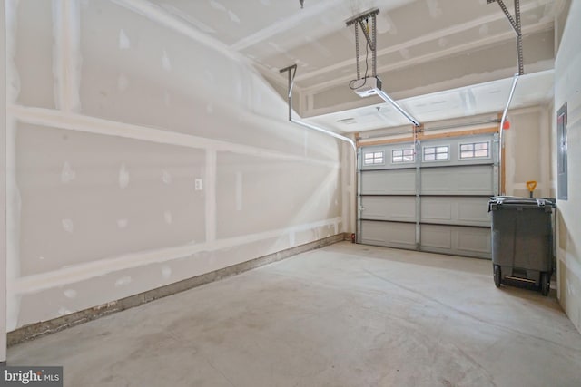 garage featuring a garage door opener