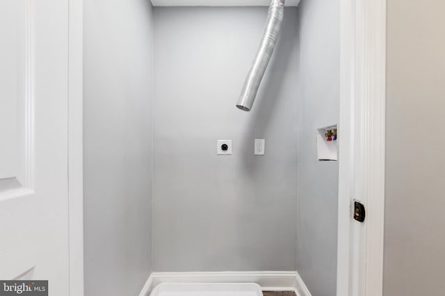 washroom with laundry area and electric dryer hookup