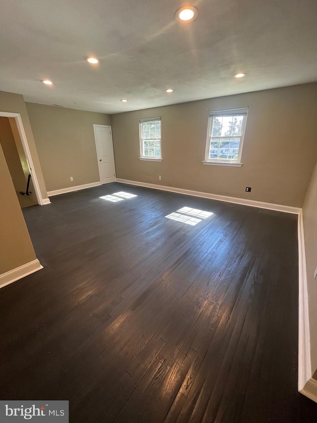 interior space featuring dark hardwood / wood-style flooring