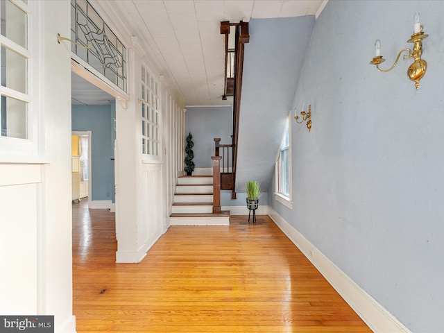 hallway featuring light hardwood / wood-style floors