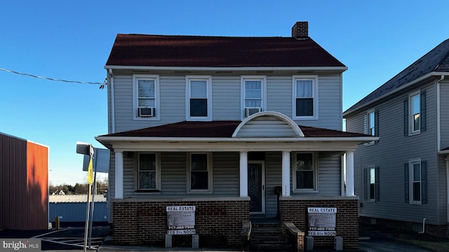 view of front of house featuring covered porch