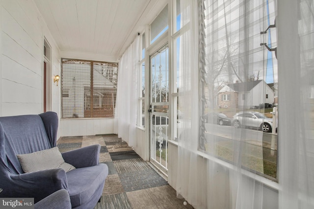 view of sunroom