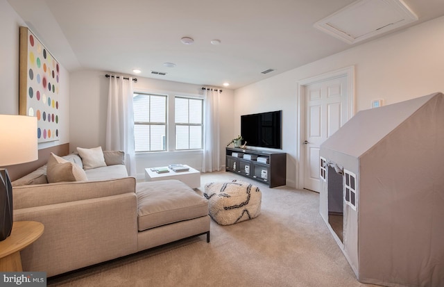 view of carpeted living room