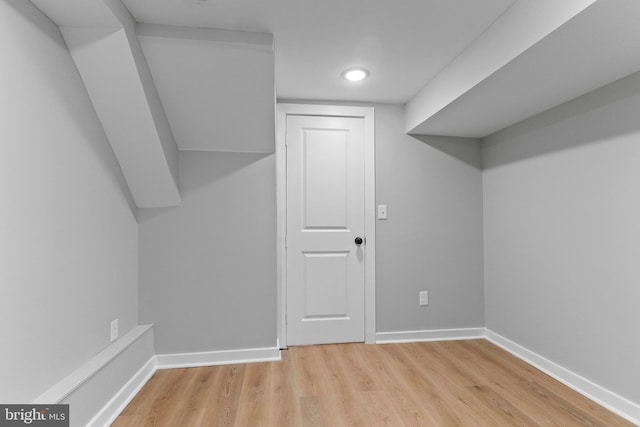 interior space featuring light hardwood / wood-style flooring