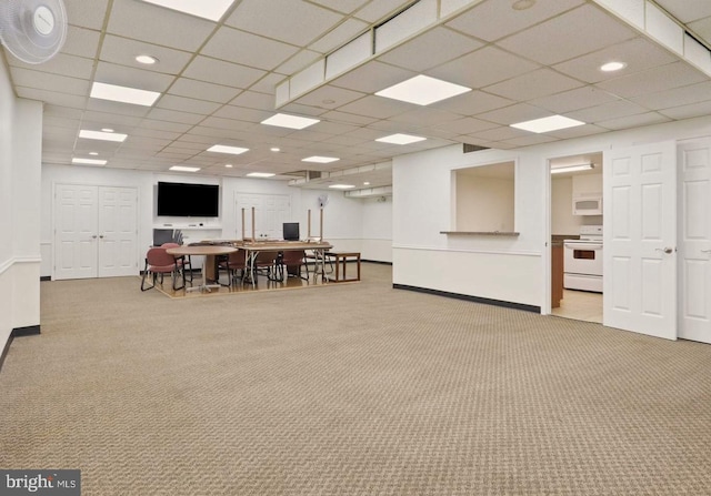 interior space featuring a paneled ceiling