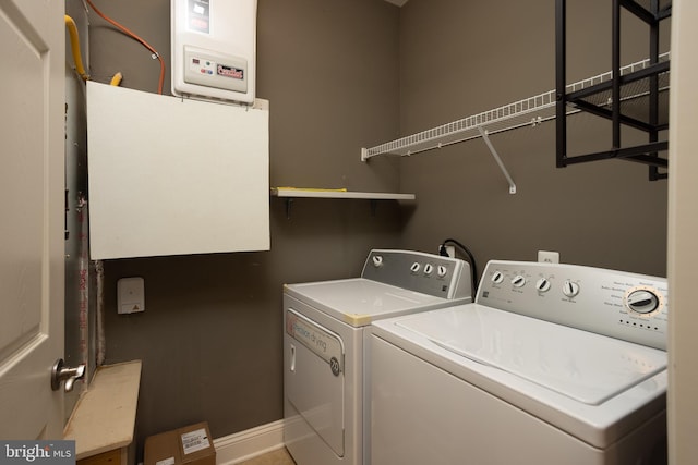 laundry area featuring washing machine and dryer