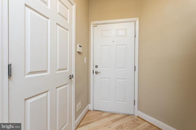 entryway featuring light wood-type flooring