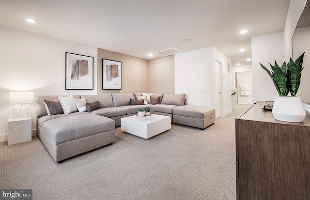 view of carpeted living room