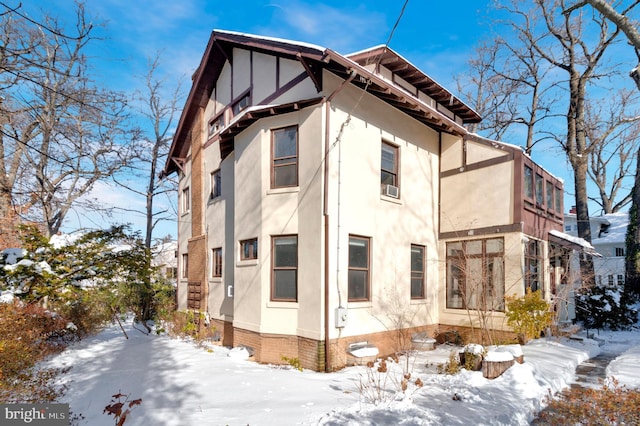 view of snowy exterior