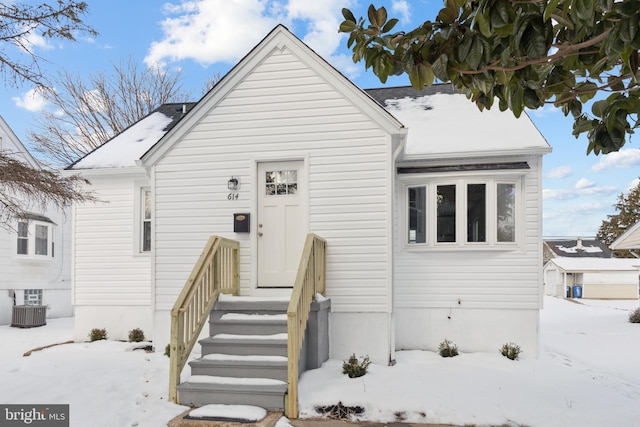 view of front of house with cooling unit