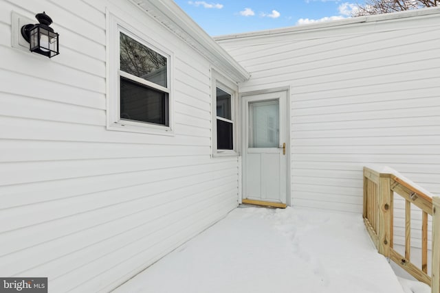 view of doorway to property