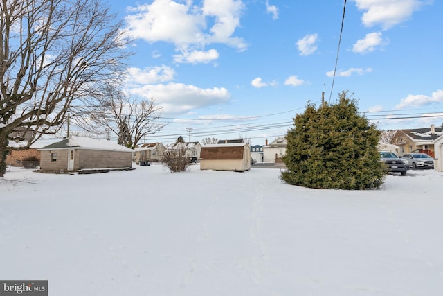 view of snowy yard