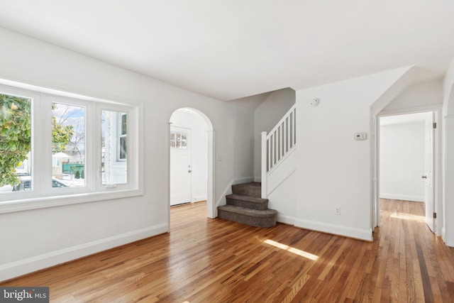 foyer entrance featuring light hardwood / wood-style flooring