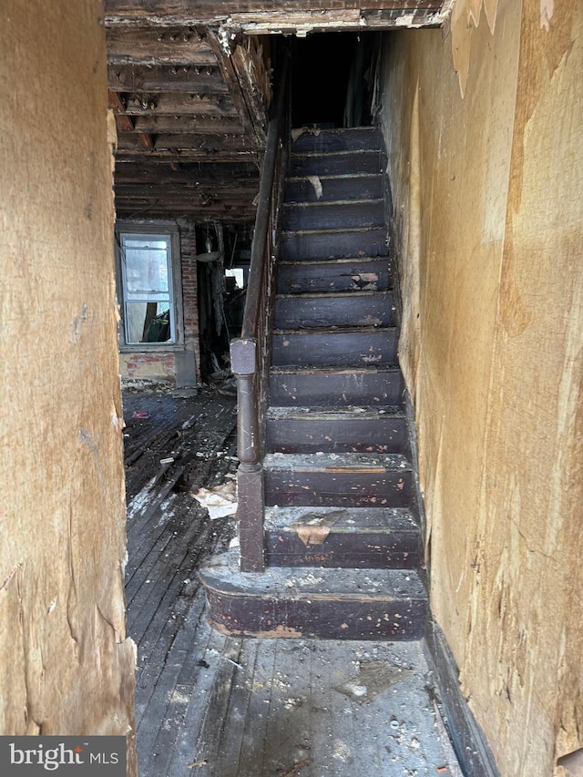 view of stairway