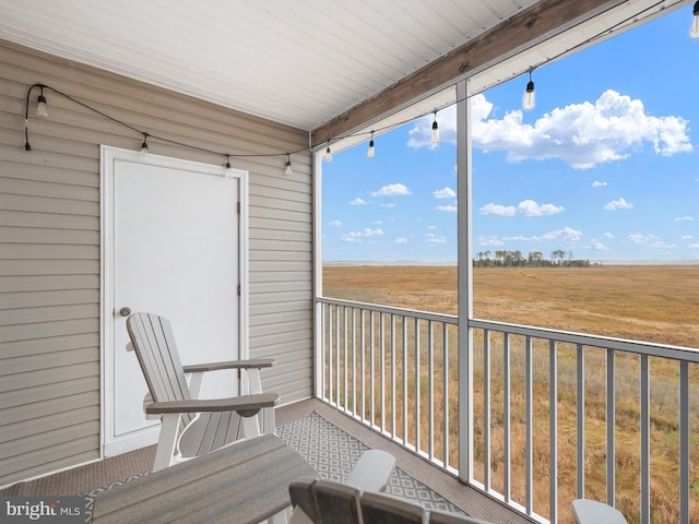 balcony with a rural view