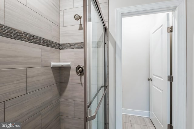 bathroom with an enclosed shower