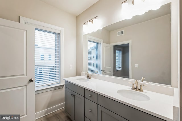 bathroom featuring vanity