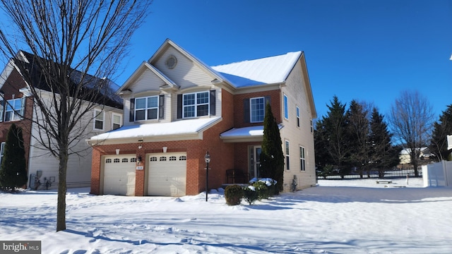 view of front facade featuring a garage