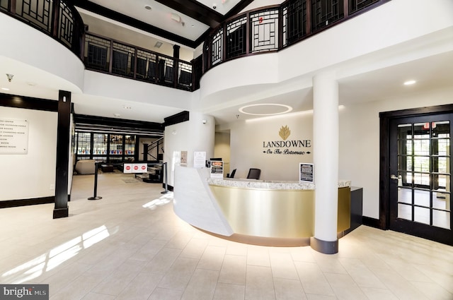 reception area featuring french doors