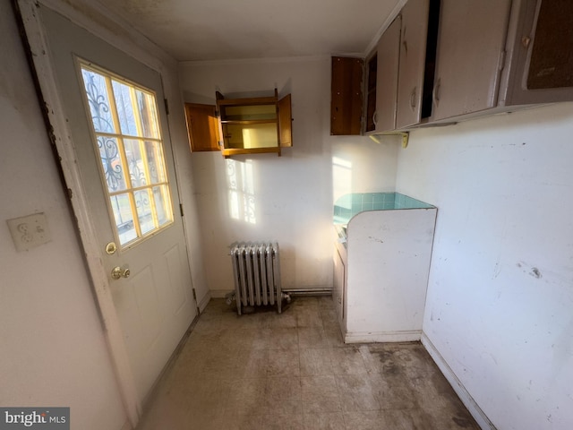 washroom featuring radiator