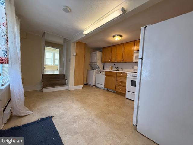 kitchen with white appliances