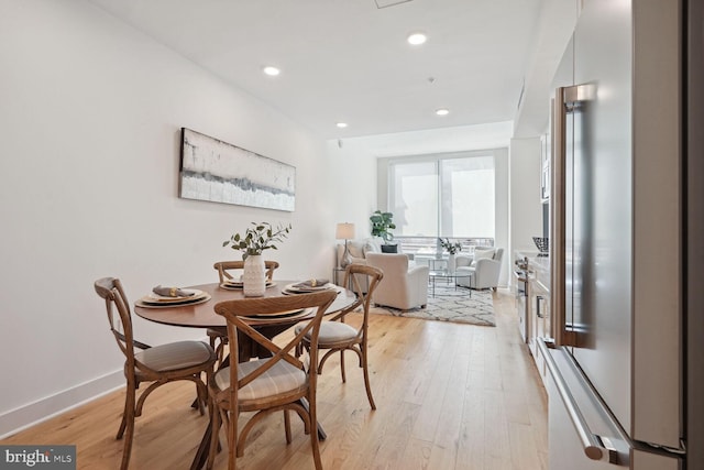 dining area featuring light hardwood / wood-style floors