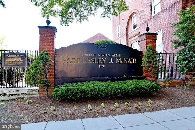 view of community sign