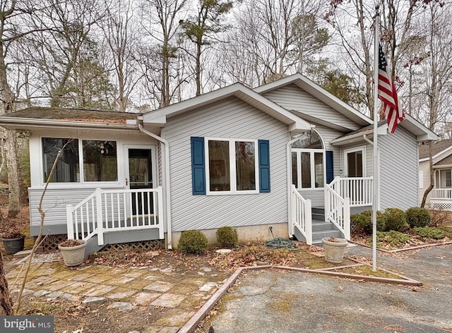 view of bungalow-style home