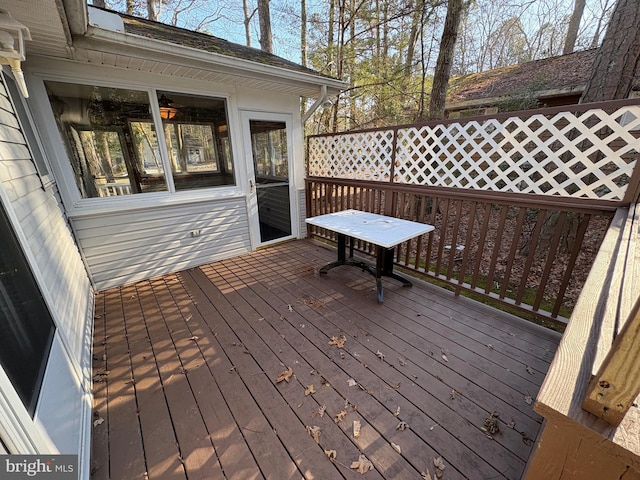 view of wooden terrace