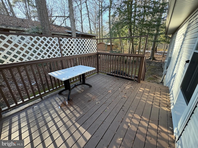 view of wooden terrace