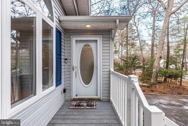 view of doorway to property