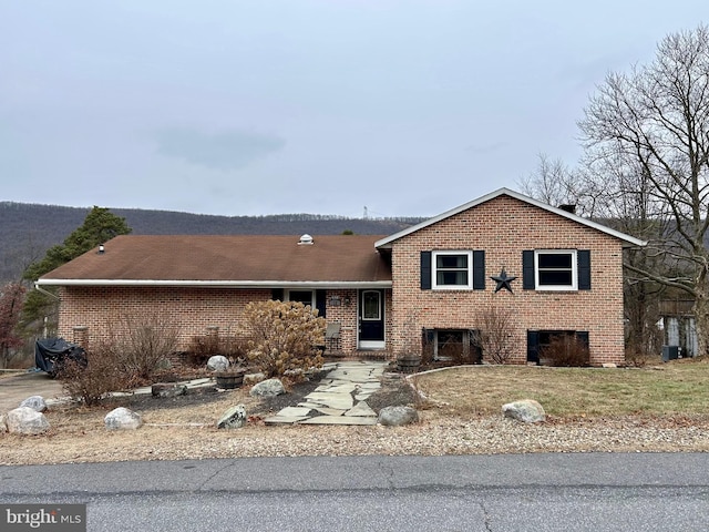 view of split level home