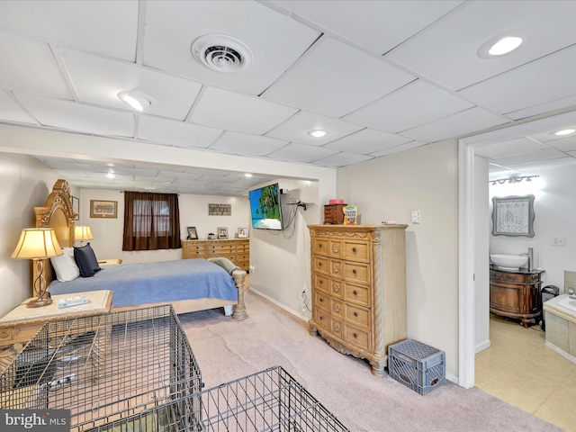 view of carpeted bedroom