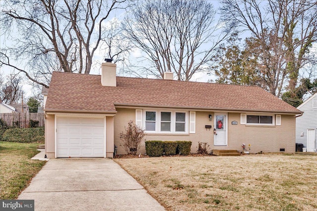 ranch-style house with a front yard