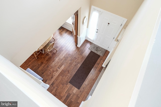 entryway featuring dark wood finished floors