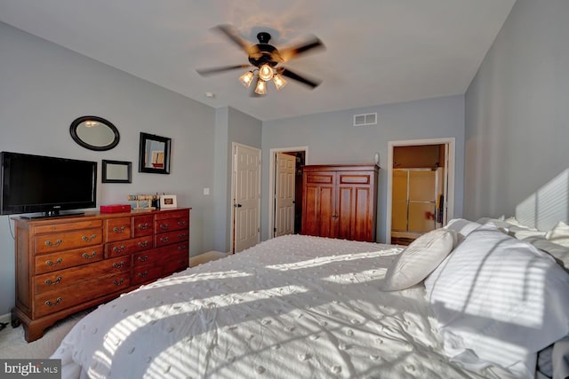 bedroom with ceiling fan