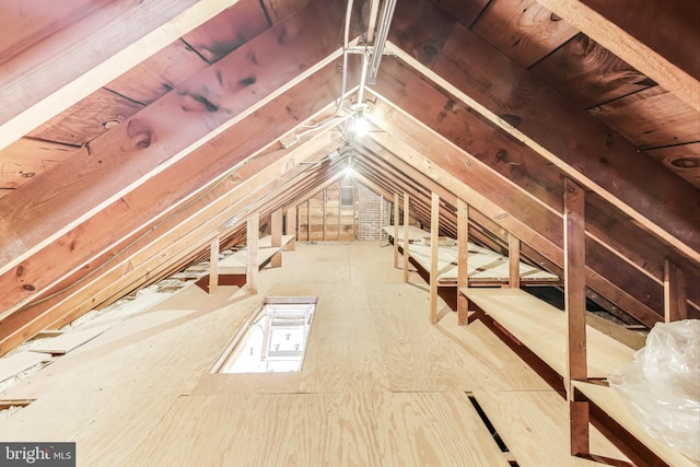 view of attic