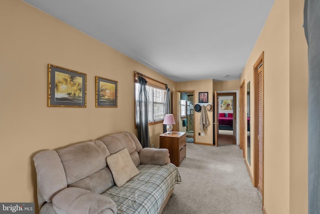 view of carpeted living room