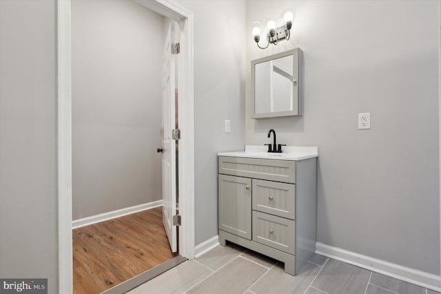 bathroom with vanity