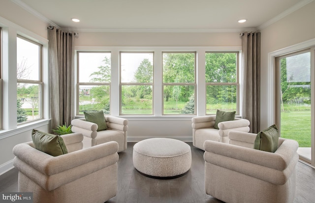 sunroom / solarium featuring a wealth of natural light