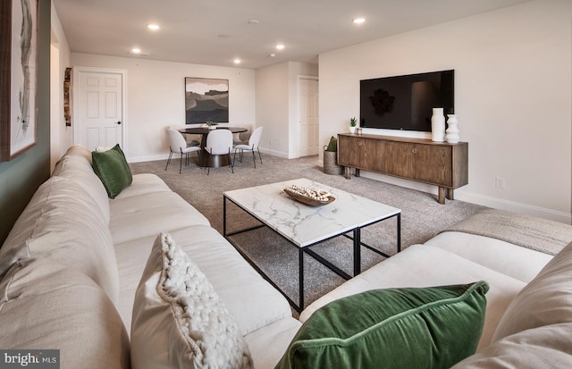 view of carpeted living room